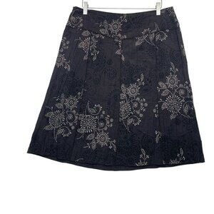 ERIC ALEXANDRE A-line knee length print skirt size 12